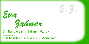 eva zahner business card